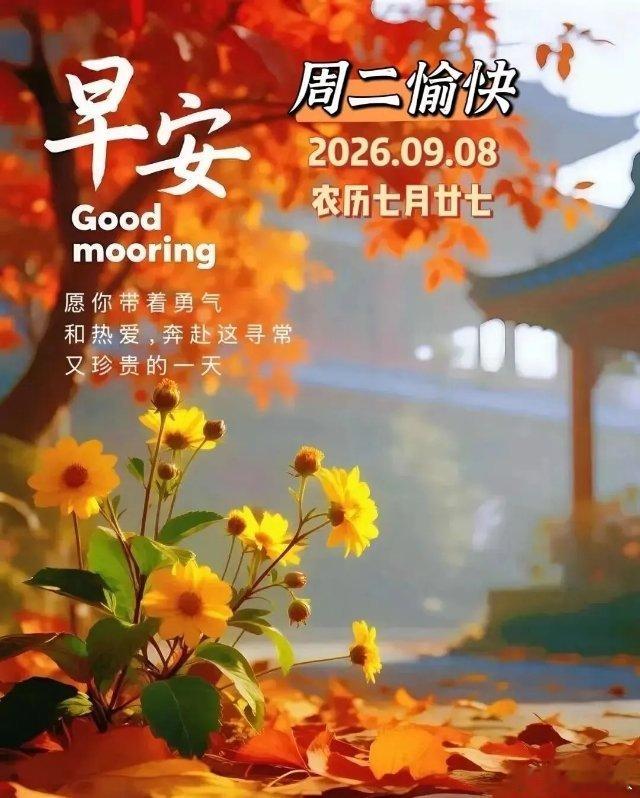 朋友们大家早安！生活中的阳光，一部分来自太阳，另一部分来自我们的内心。新的一天，