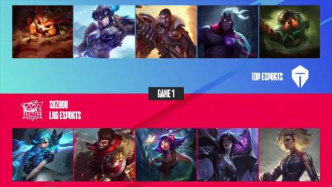  【TES vs LNG 第一局】

MVP：LNG.Scout（妮蔻）
打不过