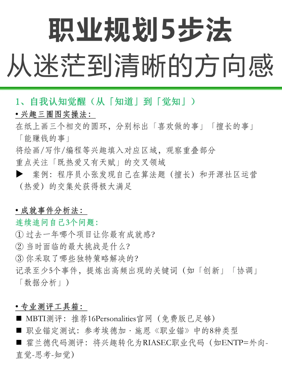 🔍职业规划5步法｜从迷茫到清晰的方向感