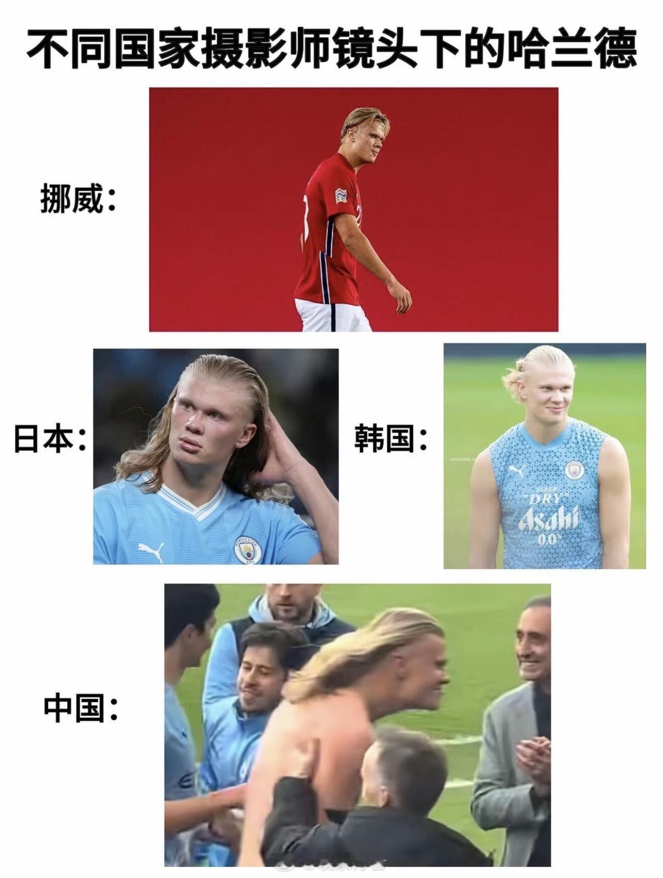 不同国家摄影师镜头下的哈兰德，来看看是什么样的。哈兰德：我到底做了什么… 
