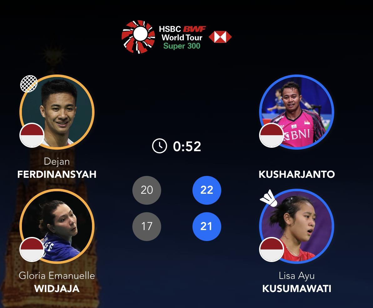 里汉/丽萨🇮🇩 22-20、21-17 🇮🇩德扬/维德佳佳#2024泰国