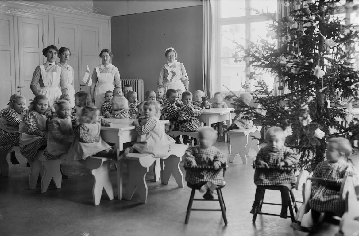 【来自投稿】1900年瑞典斯德哥尔摩  医院和儿童福利院庆祝圣诞节 