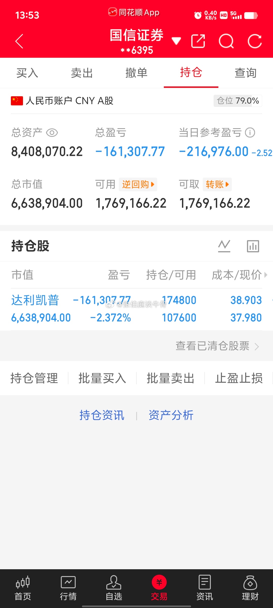 交易更新《第76天》：不要盲目跟风，拒绝马后炮！吹牛一年翻6倍，本金:300W，