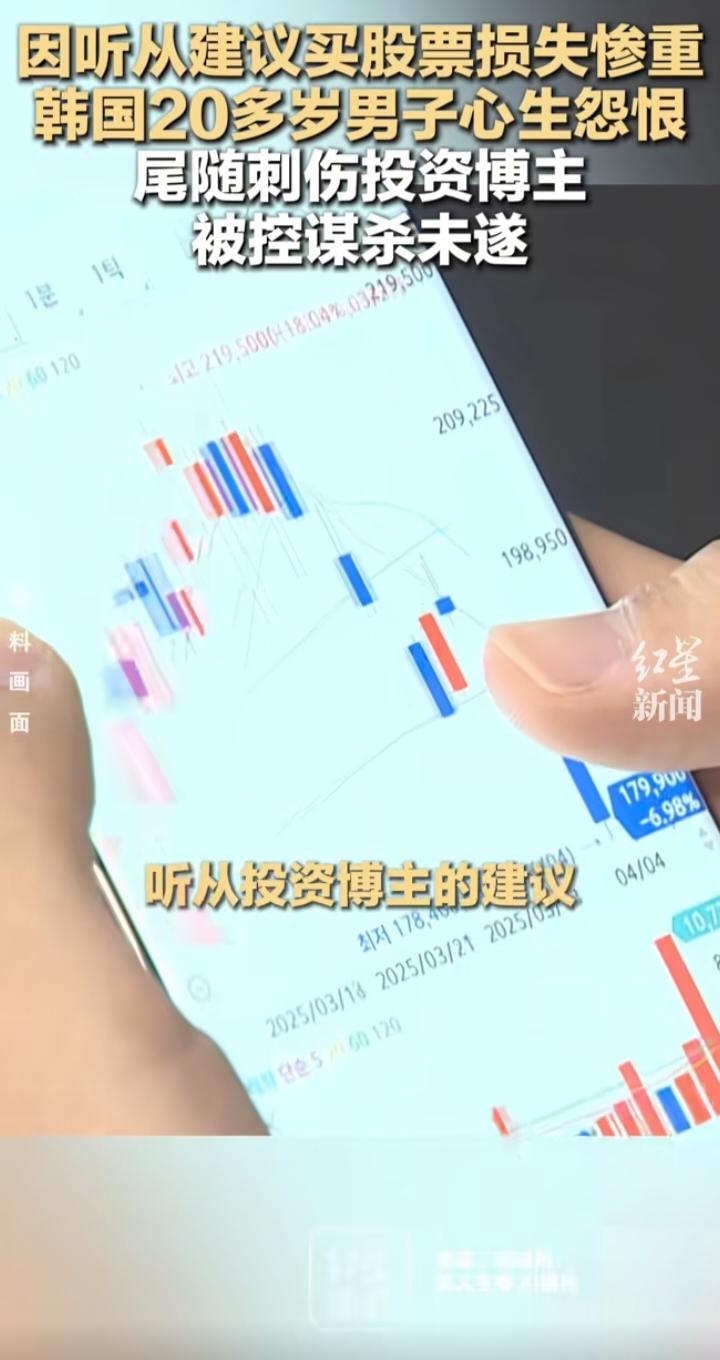 荒唐！听信网络荐股亏光积蓄，韩国年轻小伙走上极端，教训值得所有人警醒
 
最近看