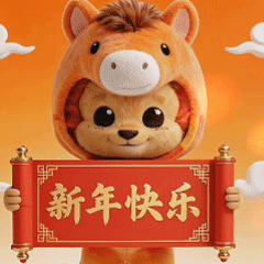 马年表情包上线马年大吉！万物更新，旧疾当愈，长安常安。网络中国节·春节网络中国节