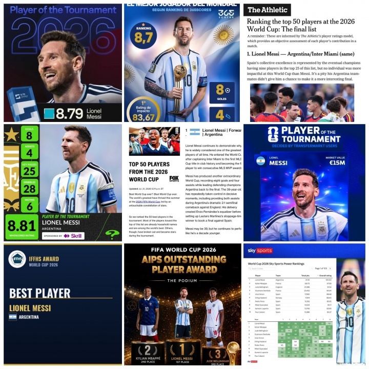 【球王伟大无需多言🐐】2026美加墨世界杯，梅西出战8场，贡献8球4助攻，但无