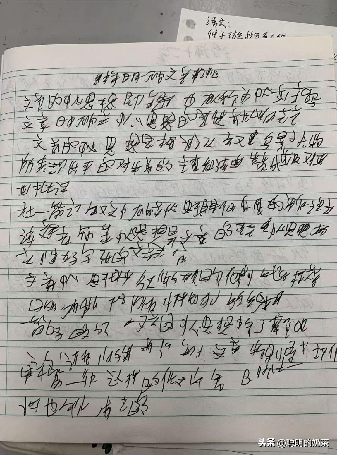 想问问一个五年级的孩子写字都什么样啊？我家这位写的作业我怎么一个字也看不懂！有没
