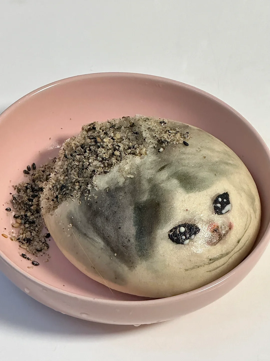 流泪猫猫馒头搭配芝麻盐