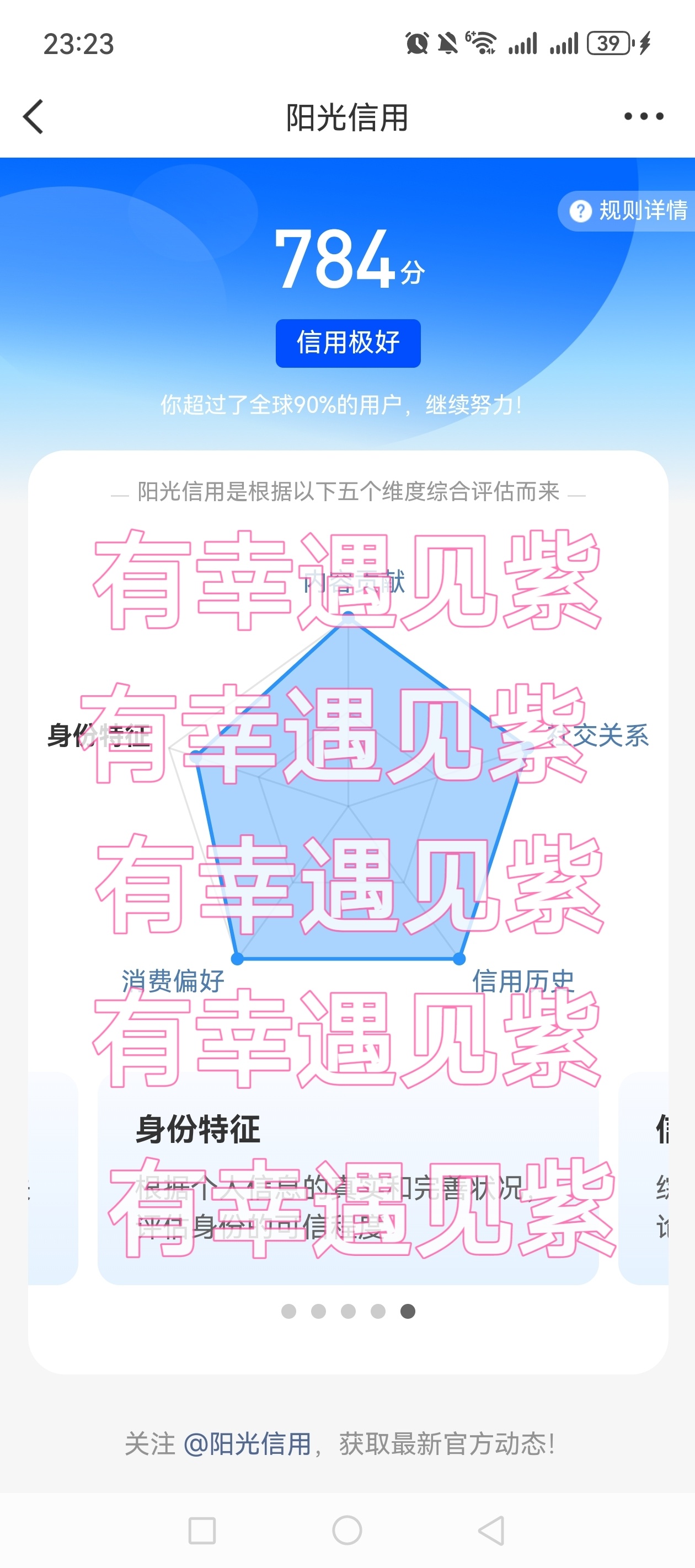 阳光信用‎阳光信用 人生，抬头就不能看到地面，低头就不能仰望天空。记住还记住的，