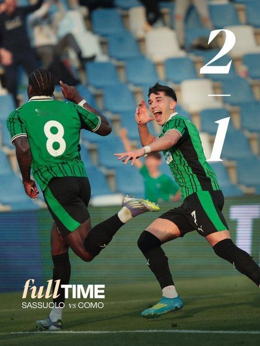 【萨索洛2比1科莫 】
兄弟们，上轮Forza 完了 INTER，这周还没踢，先