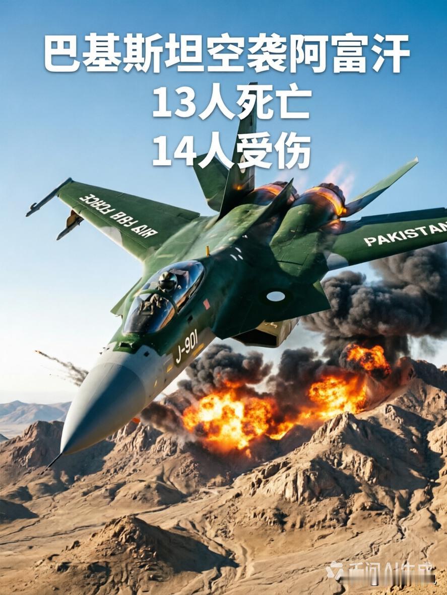 阿富汗又被巴基斯坦打了，这次空袭导致阿富汗13人死亡，14人受伤。死亡中11人是