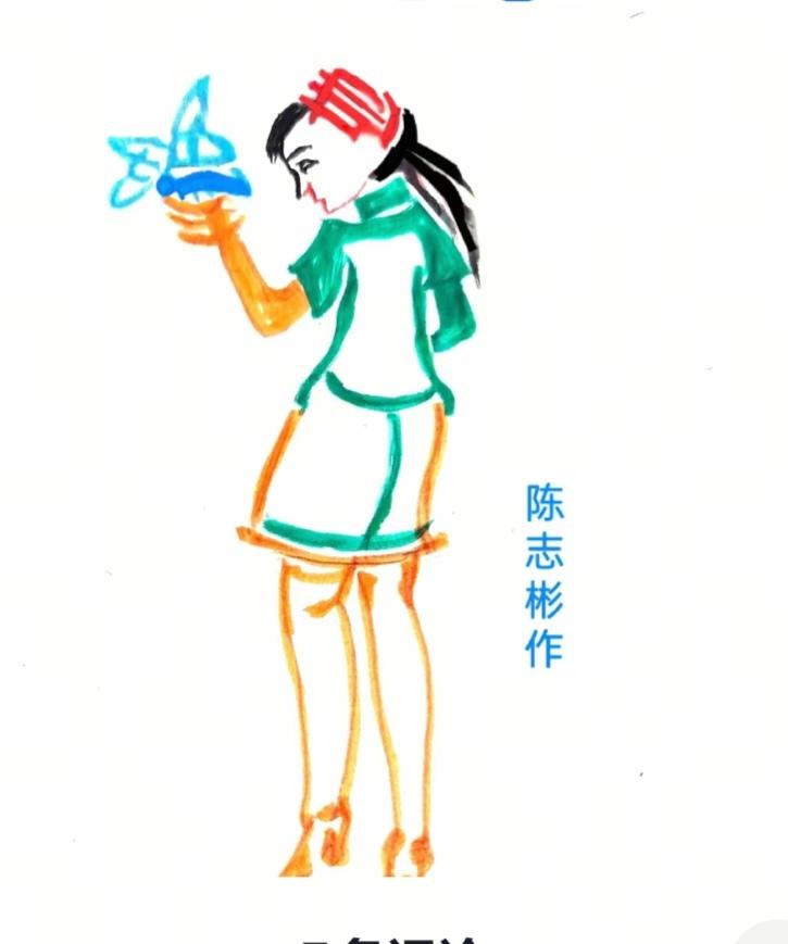 美女是个魔术师；
手中瞬间变小花；
台下掌声响起来；
功夫不负有心人；
图中画面