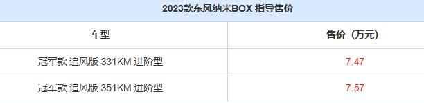 新款东风纳米BOX正式上市！只要7.47万起就有超330公里纯电续航…又一小神车