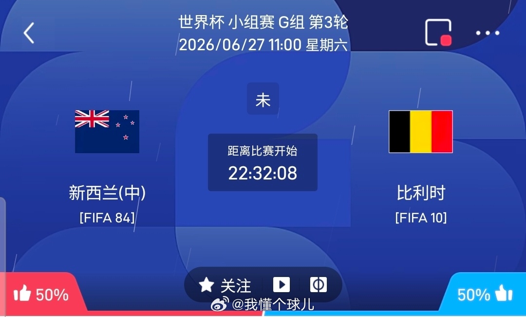 【足球】周五066世界杯方向：新西兰vs比利时世界杯：新西兰VS比利时时间：20