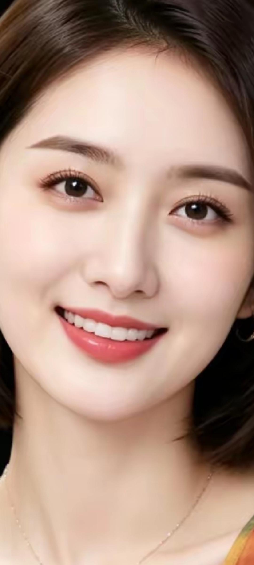 甜美笑容，温柔眼眸，女神气质满满！😊✨