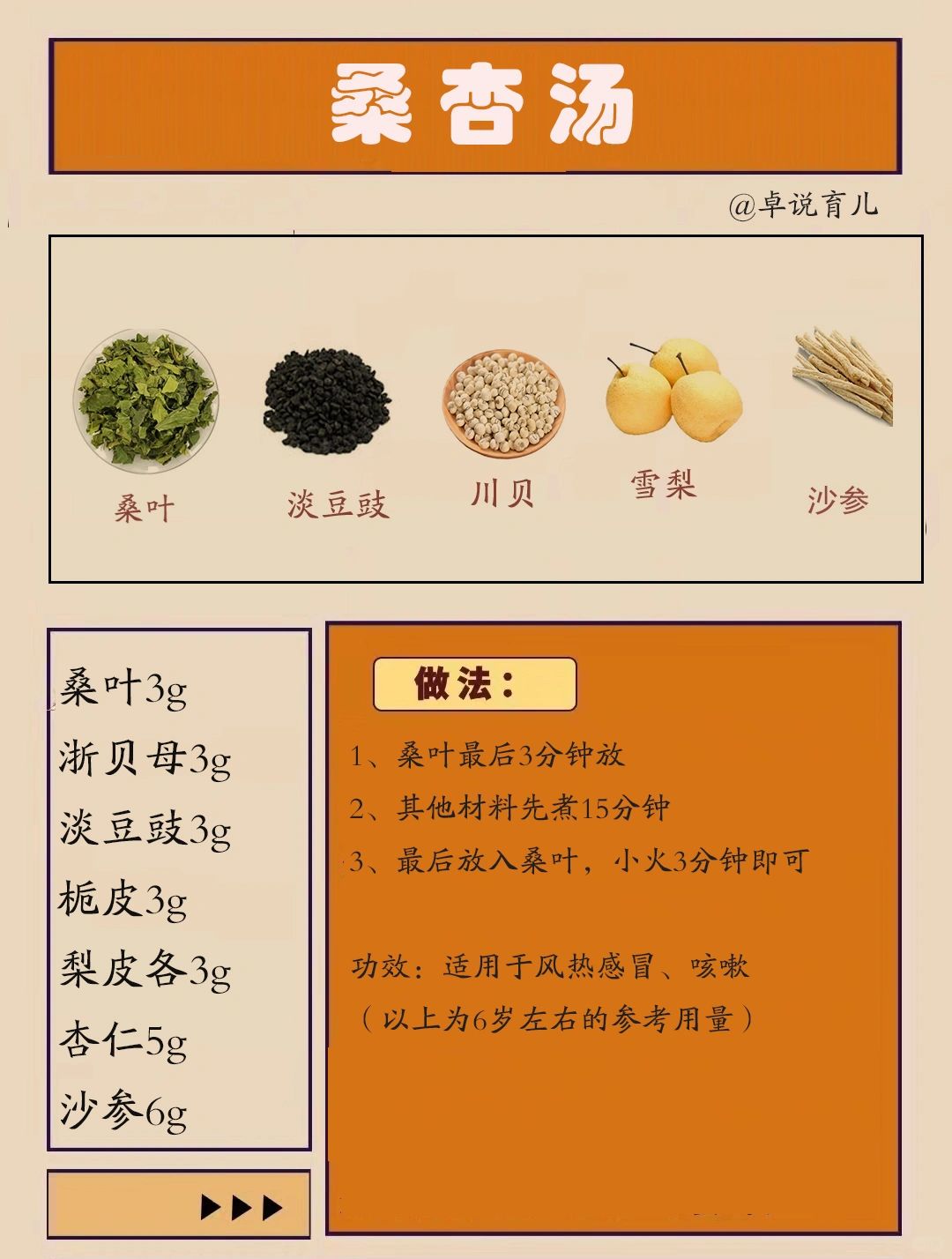 桑杏汤，真好用的名方👍