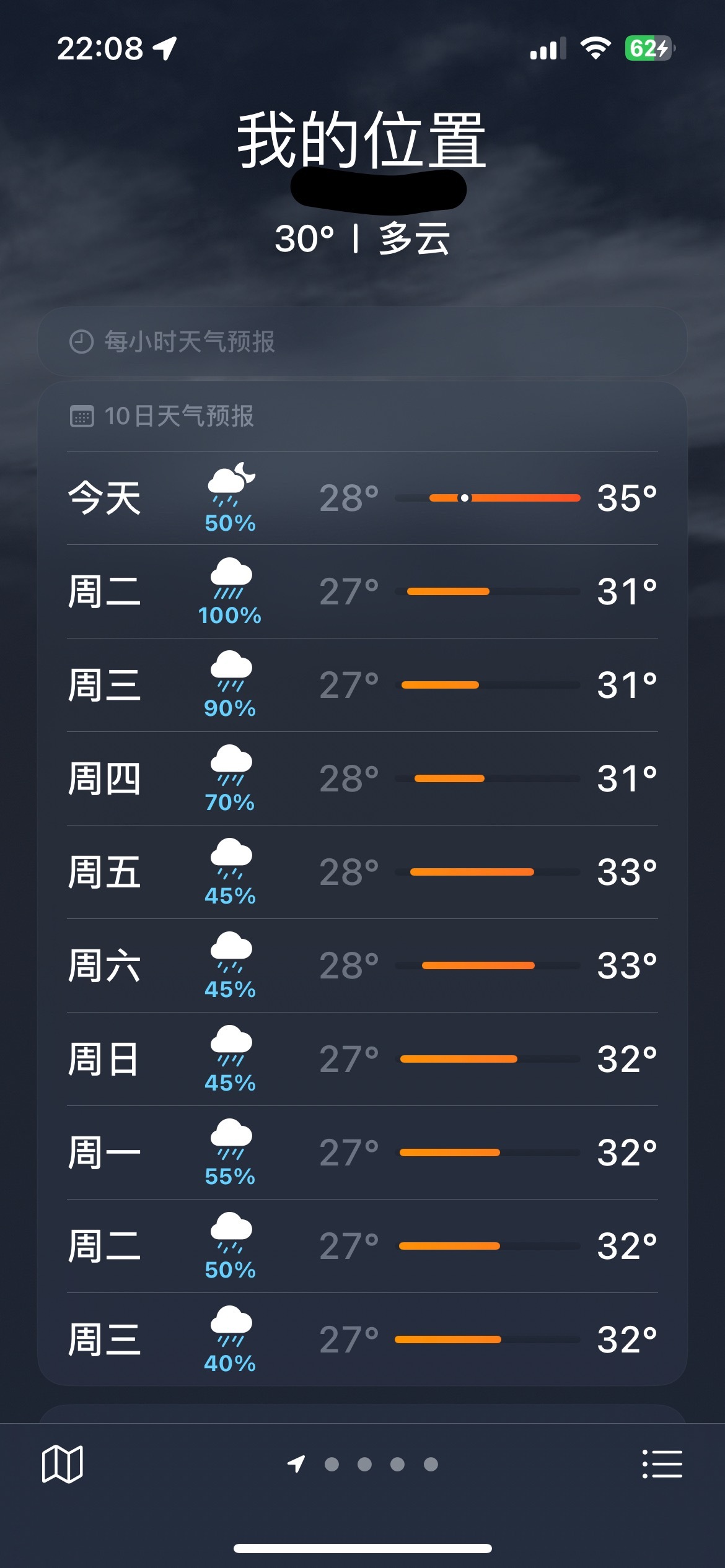 100%下雨 明天温度降低且有雨横店雨神
