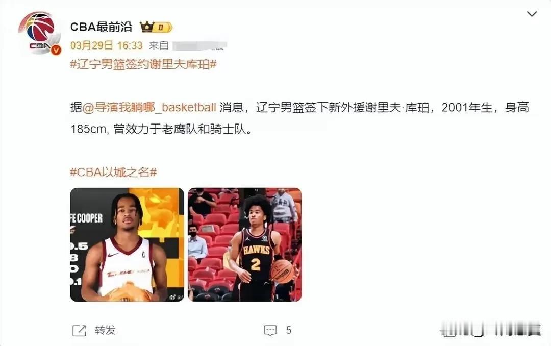 辽宁即使签来库珀，也堵塞不了自己的漏洞。
辽宁队最恐怖的两套阵容组合分别是“赵继