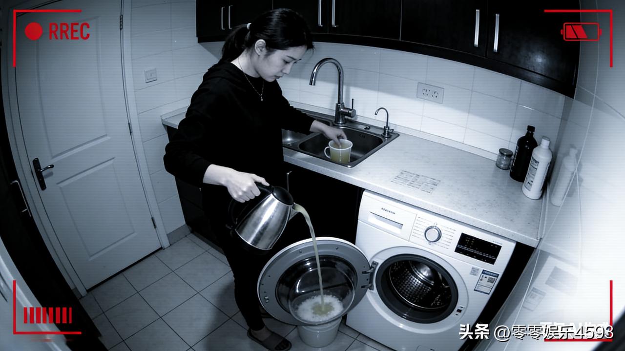 太离谱了！一段令人震惊的监控视频在网络流传：一名女子竟在厨房用烧水壶接尿，随后倒