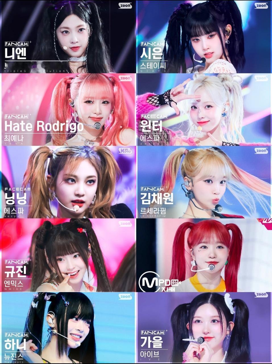 女爱豆双马尾直拍封面图鉴 ​​​