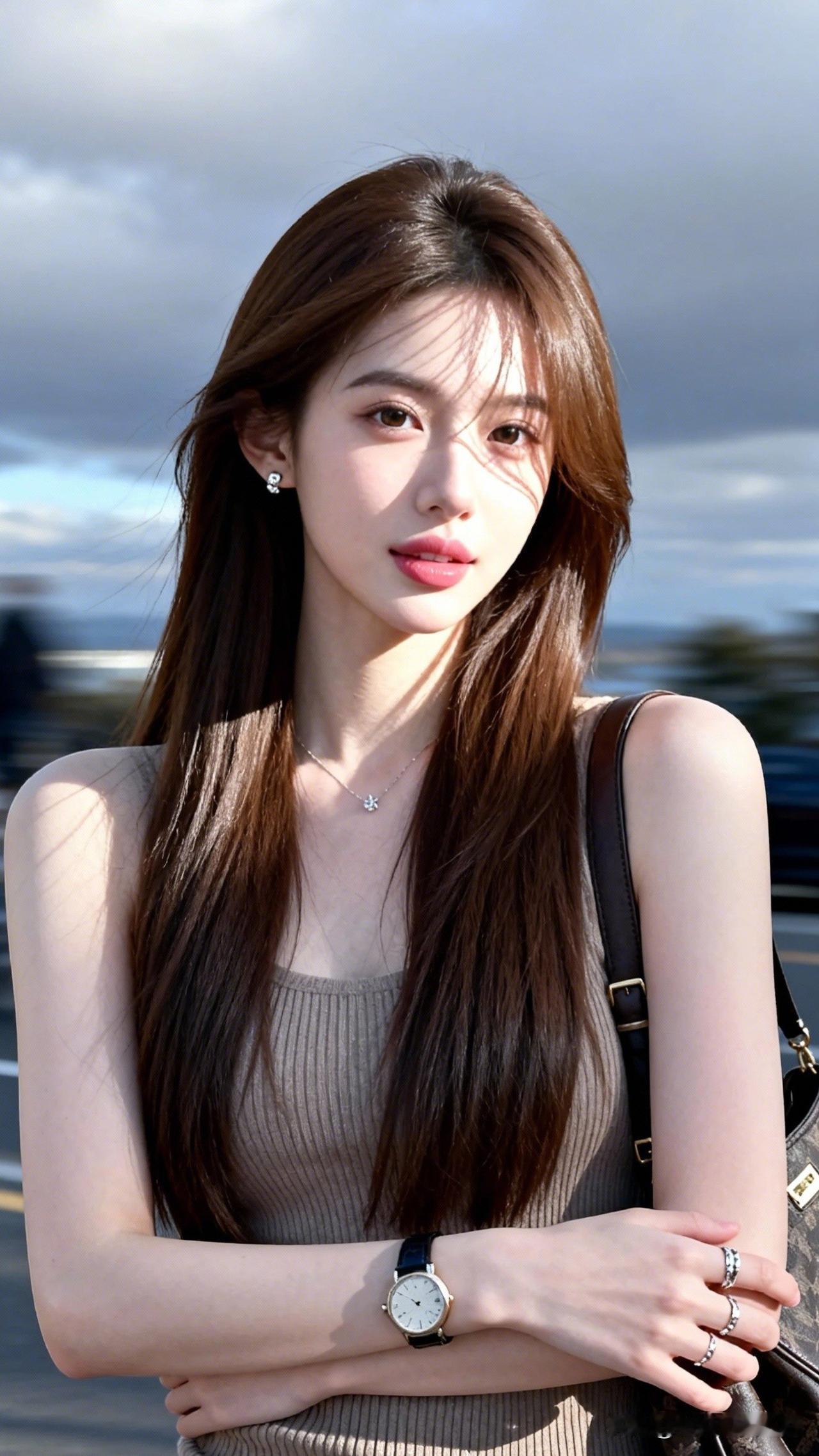 笑靥如花间，美人似画中。高级感穿搭，温柔风穿搭。 温柔甜美的女孩，阳光下的海边，