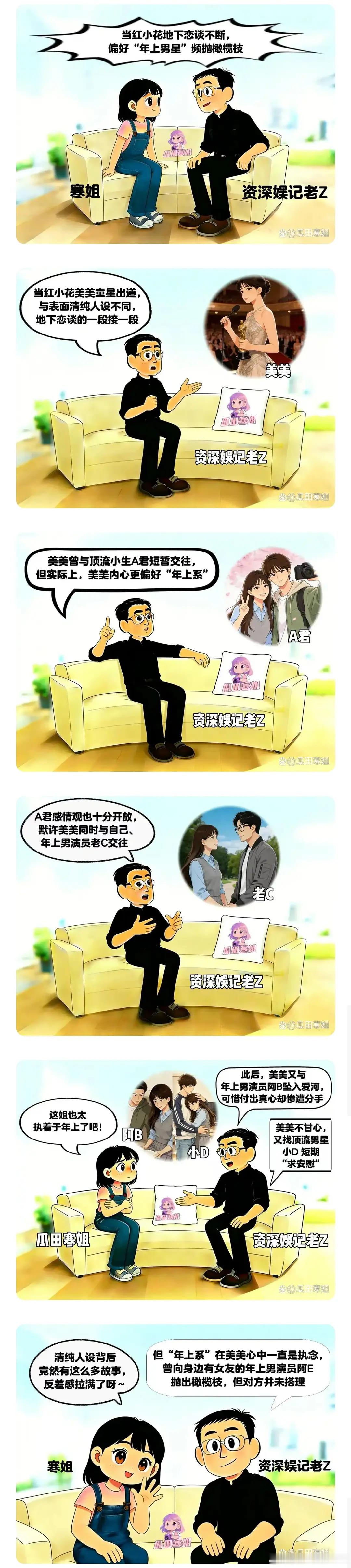 张小寒暗示的太明显了吧！童星出道，偏爱年上男星。 曝当红小花曾与多位年上男星交往