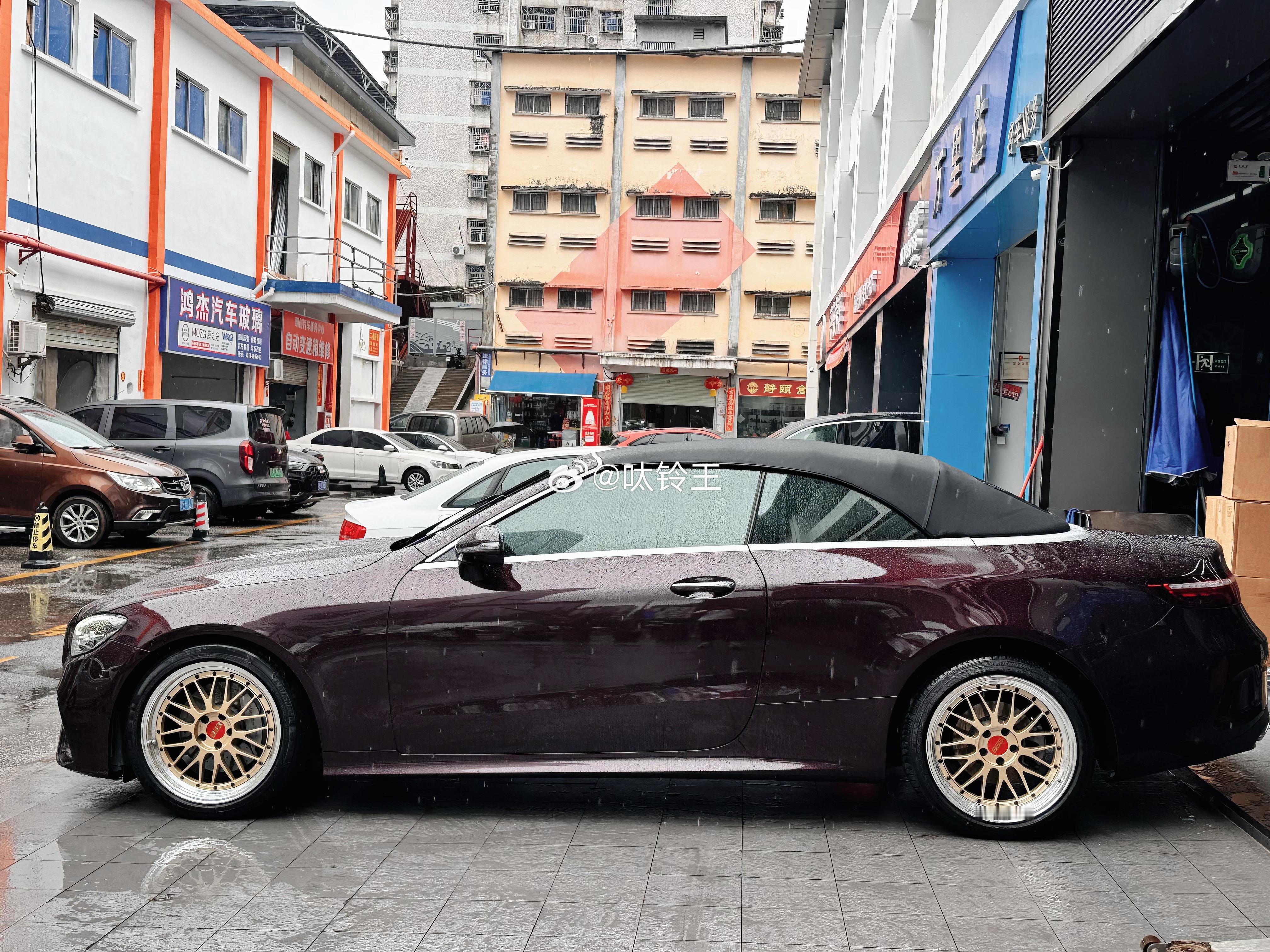 奔驰E260 完工案例BBS LM GL金BKBD 19寸意大利科吉动平衡！ 