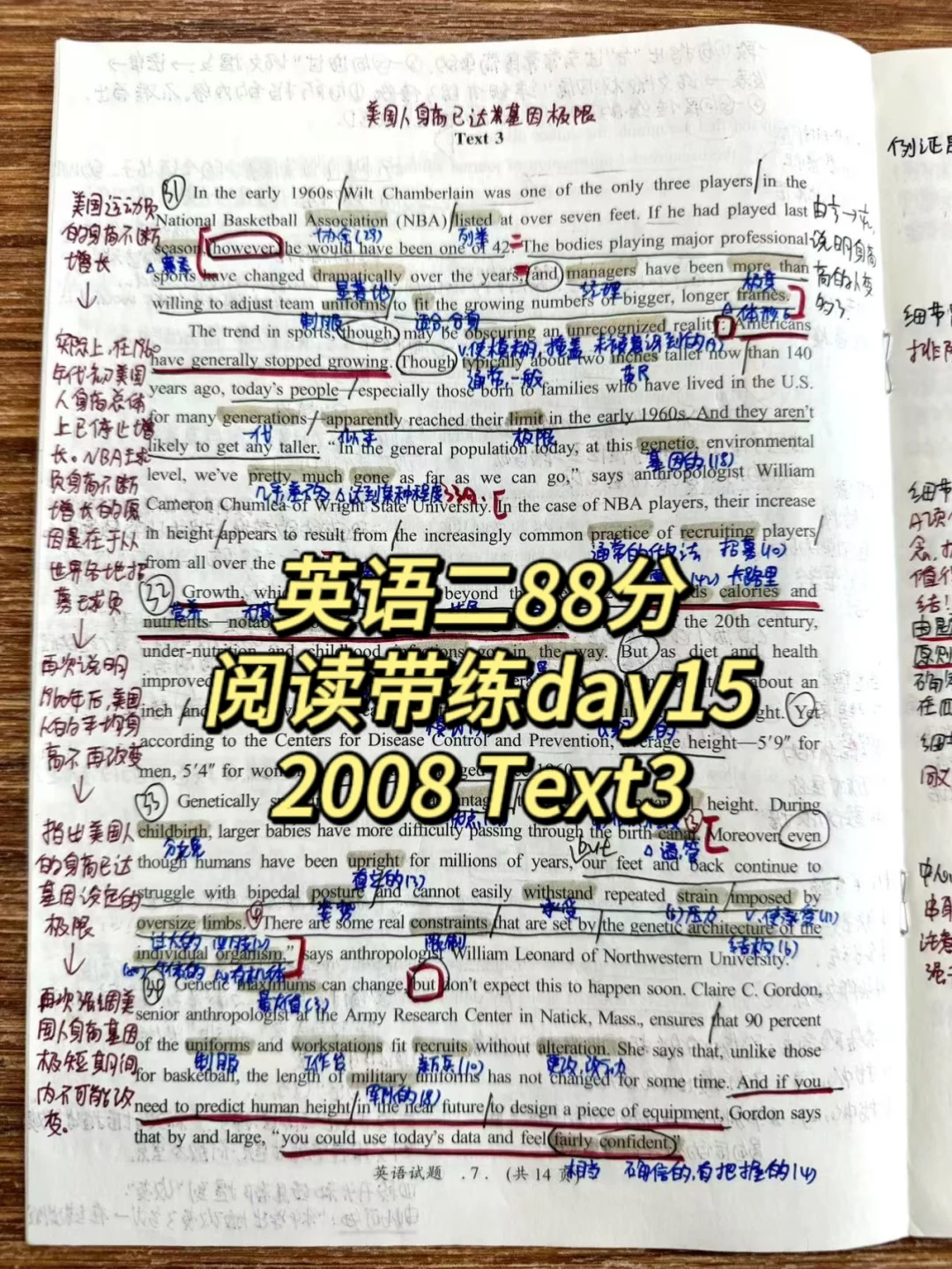 英语二88分丨阅读带练2008Text3❗❗