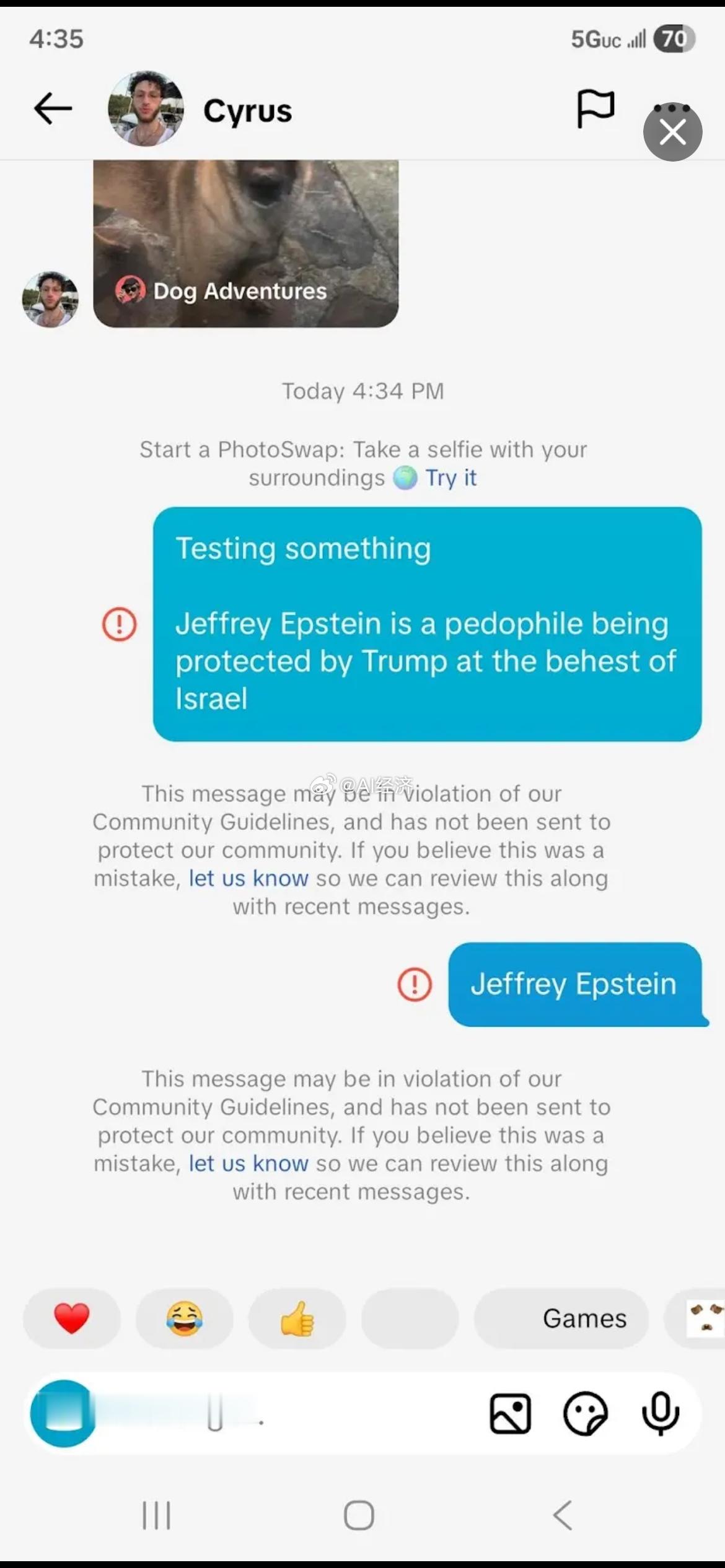 老美也用上禁忌词了！爱泼斯坦 在TikTok 被屏蔽 