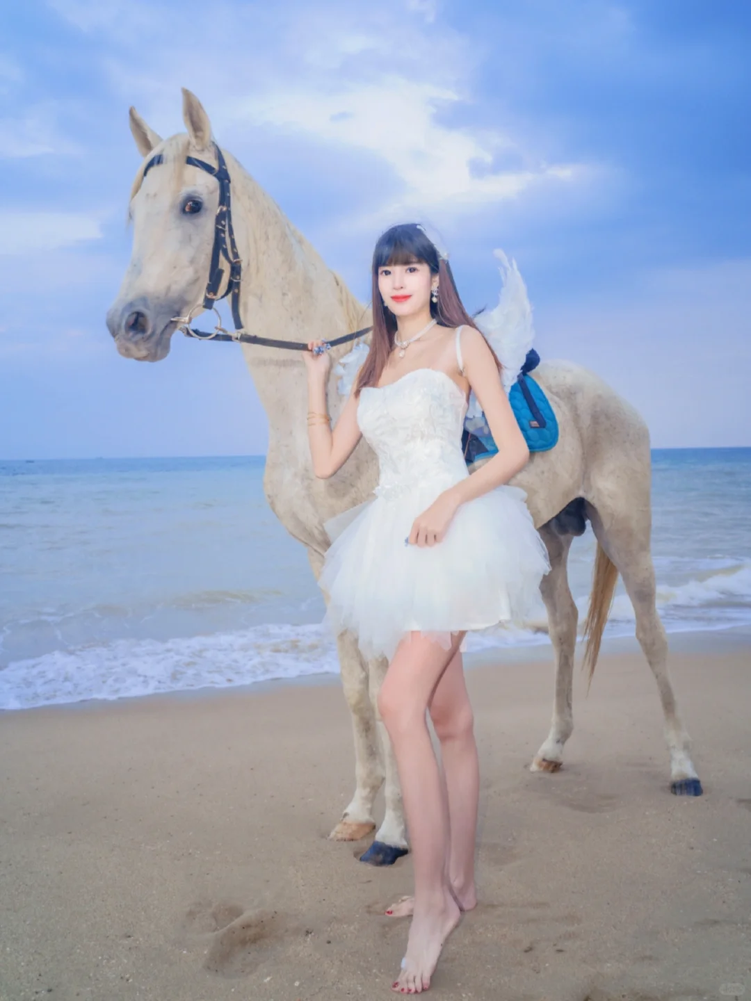 三亚天涯小镇海边也能骑马了🐴
