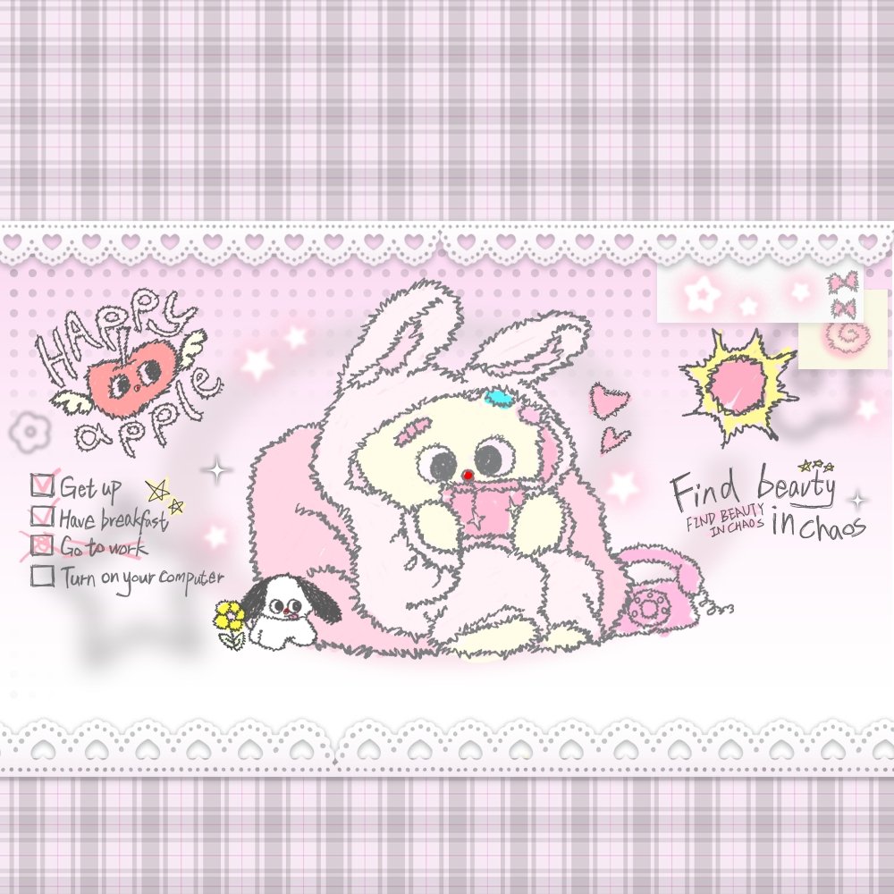 造型翻新不停，可爱始终如一！我正在使用稀缺装扮奶噗噗系列主页皮肤。等你一起来解锁