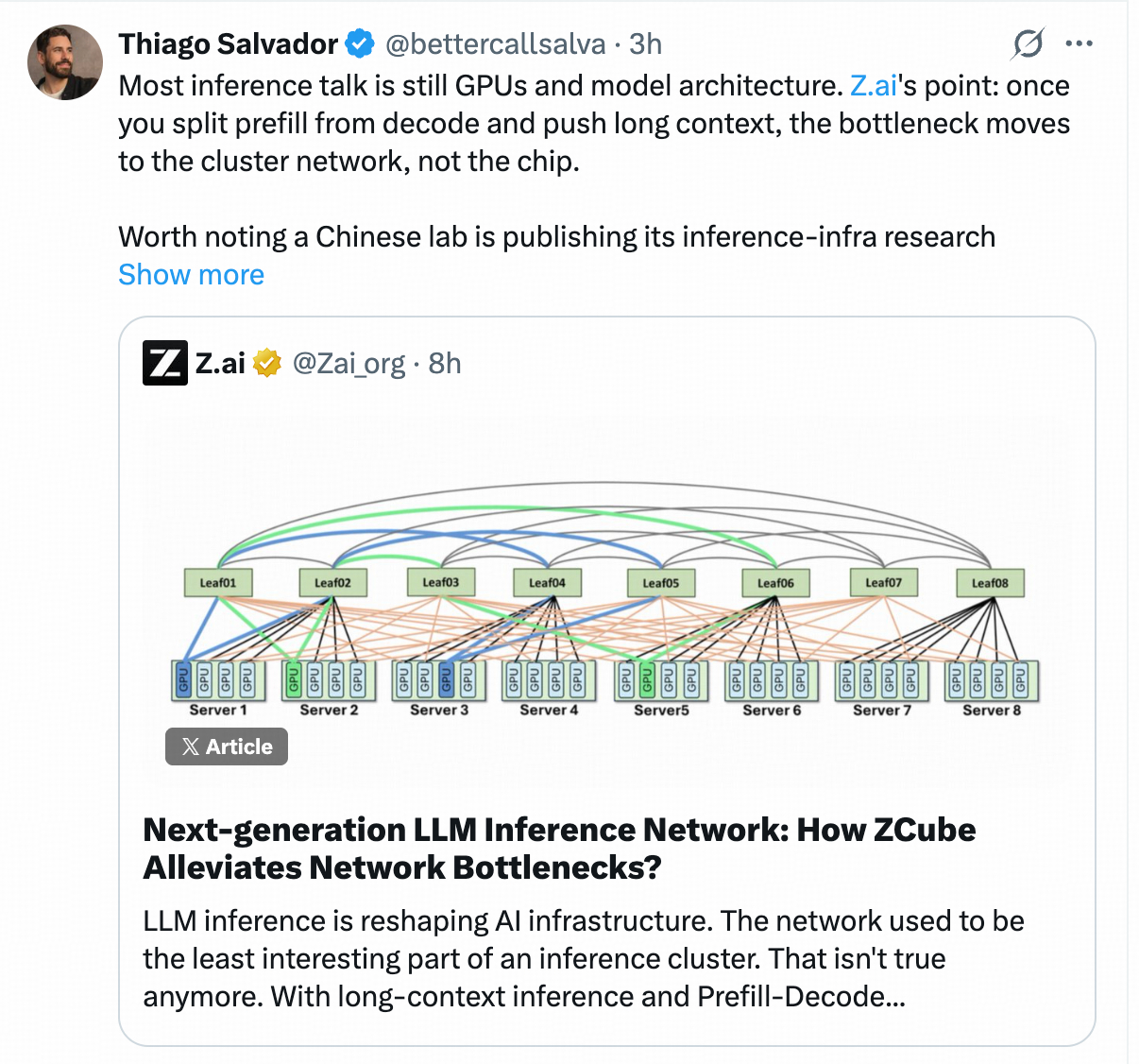 今天，看到智谱新发了一篇技术blog，推荐搞AI Infra的朋友们可以去看看原