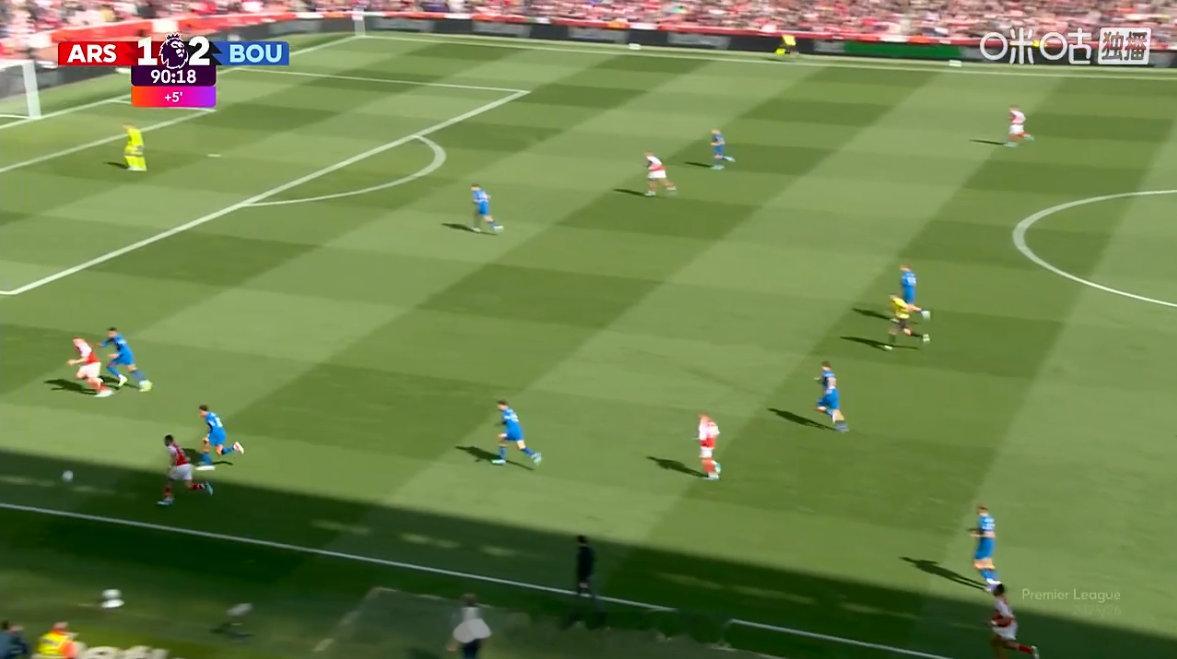 阿森纳vs伯恩茅斯 五分钟补时，加油啊 