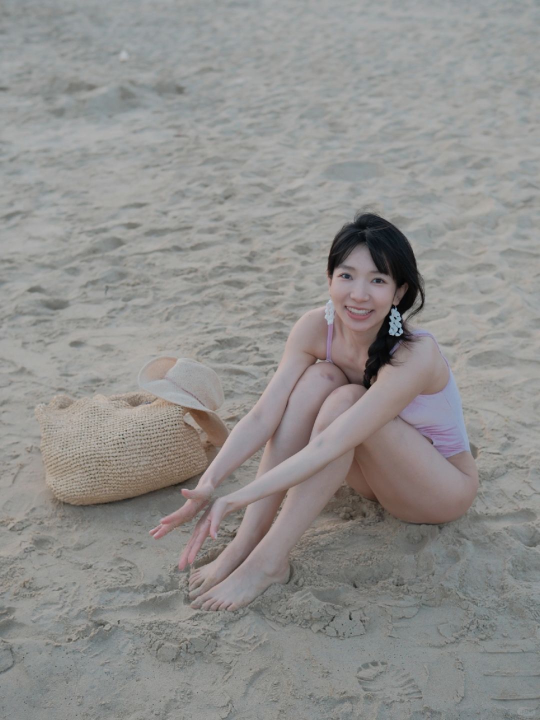 在海边
