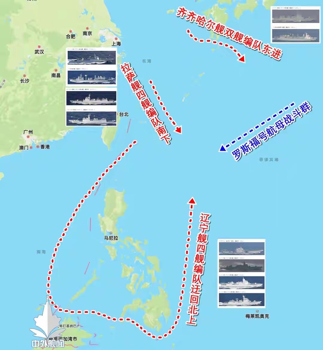 第一岛链外集结！辽宁舰编队大纵深穿插，中国海军远洋体系成型

10月27日，随着