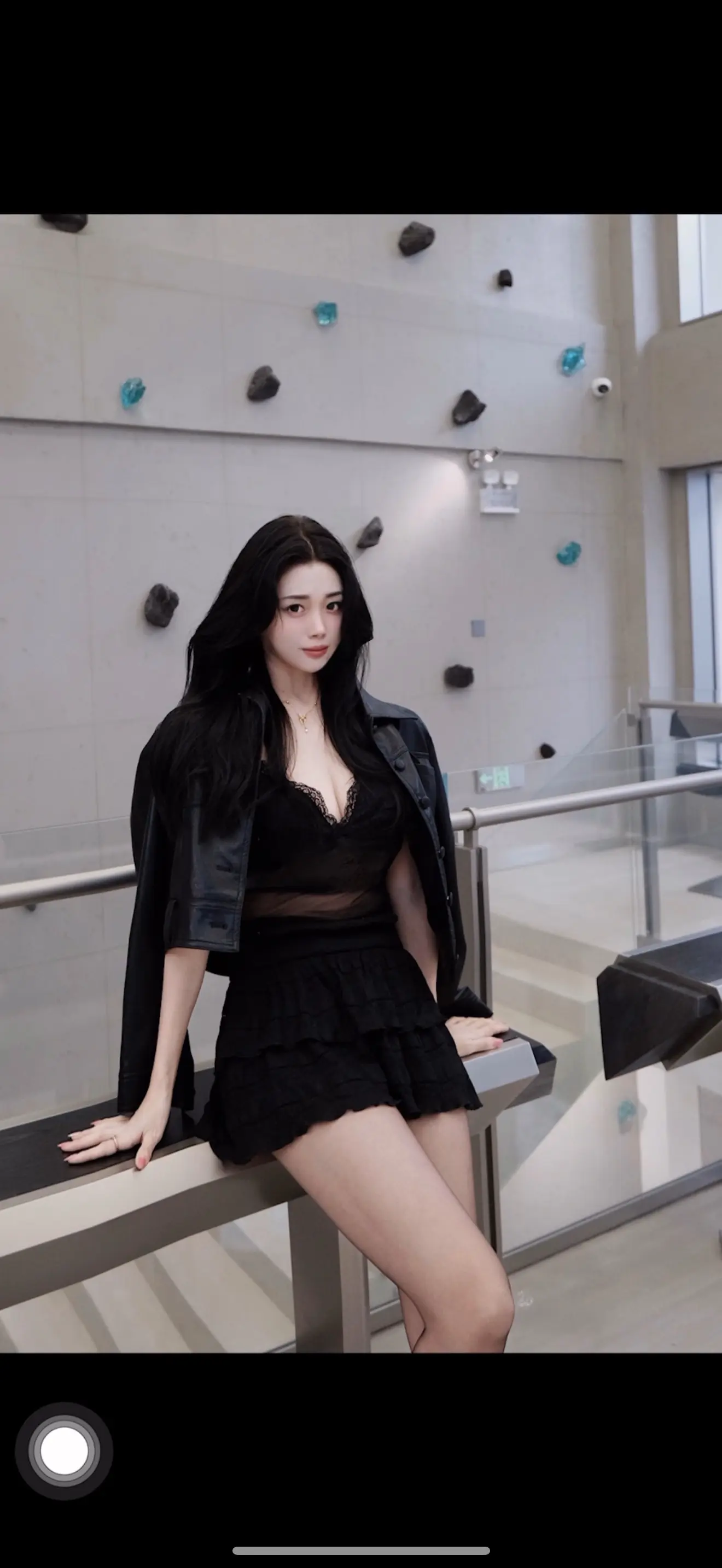 黑色系御姐穿搭 长腿女神黑色系 黑色控日常