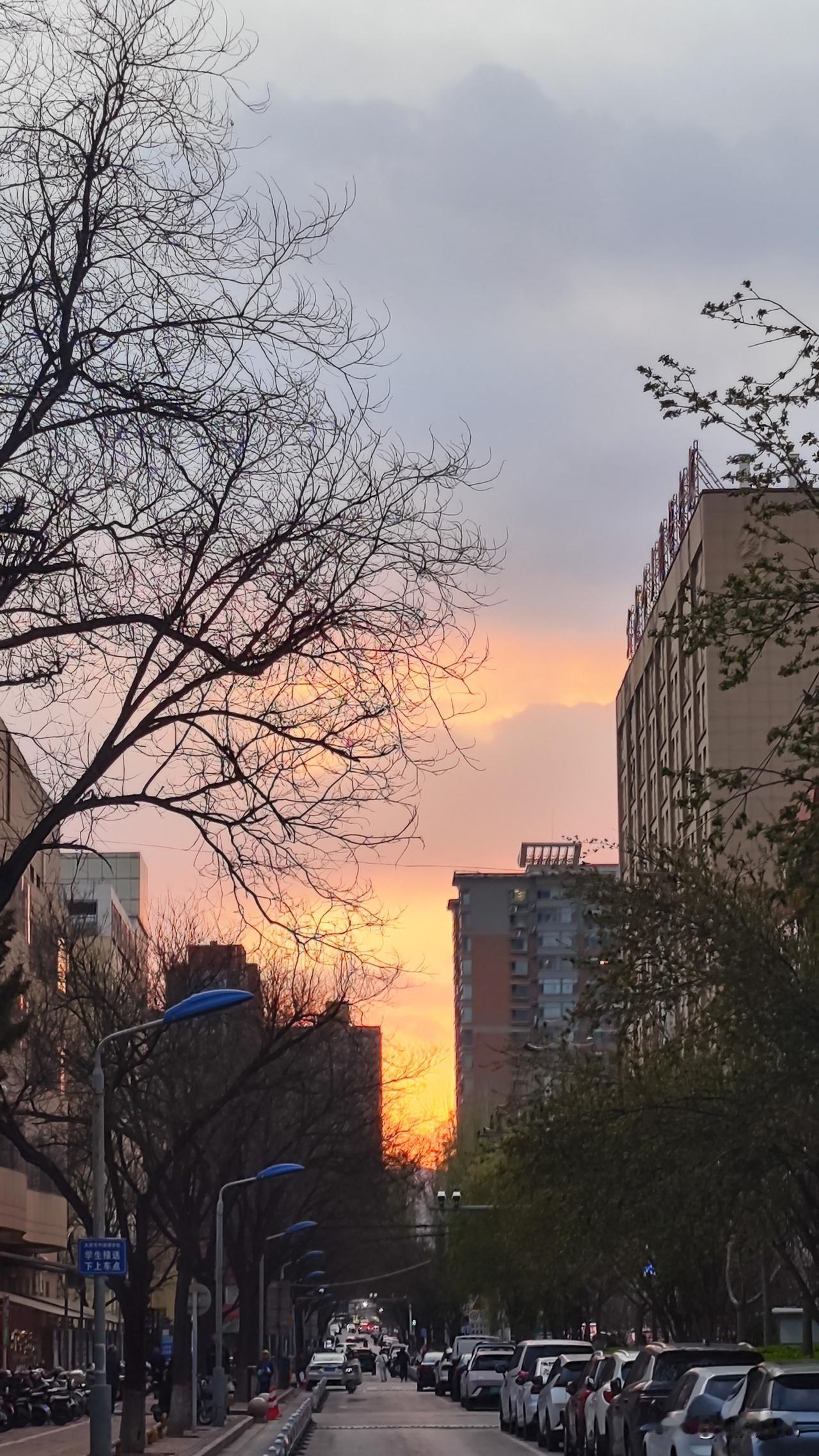 哇！今天的黄昏也太绝了吧！😍

就在西边，落日把整片天空都染透了。靠近地平线那