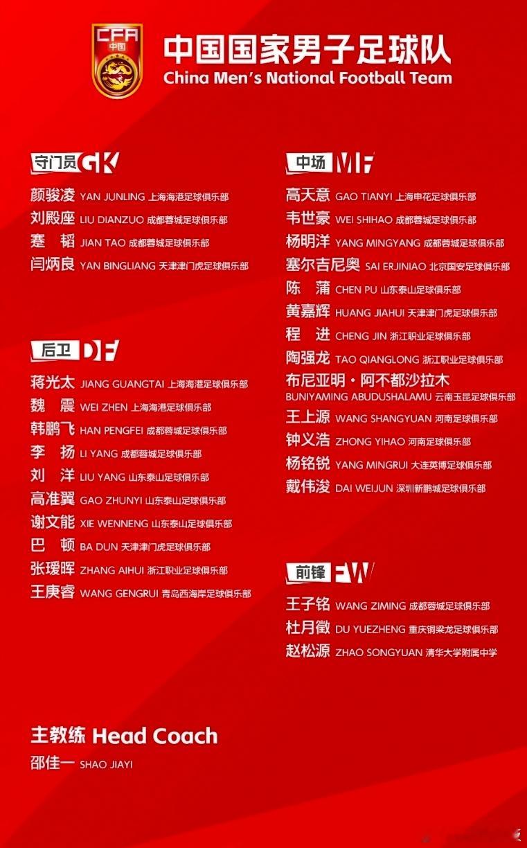 国足公布30人集训名单重磅官宣！国足新集训阵容出炉，韦世豪成功入选，赵松源布尼亚