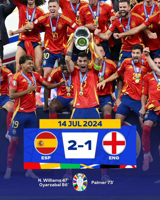 西班牙 2024 欧洲杯决赛回忆有一说一，这届决赛怎么没什么印象呢？ 
