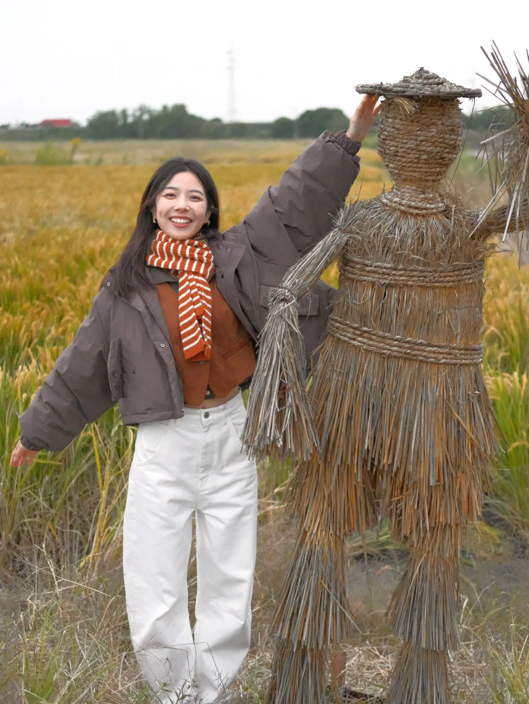 秋天当然要和稻田拍照啦！！！🌾