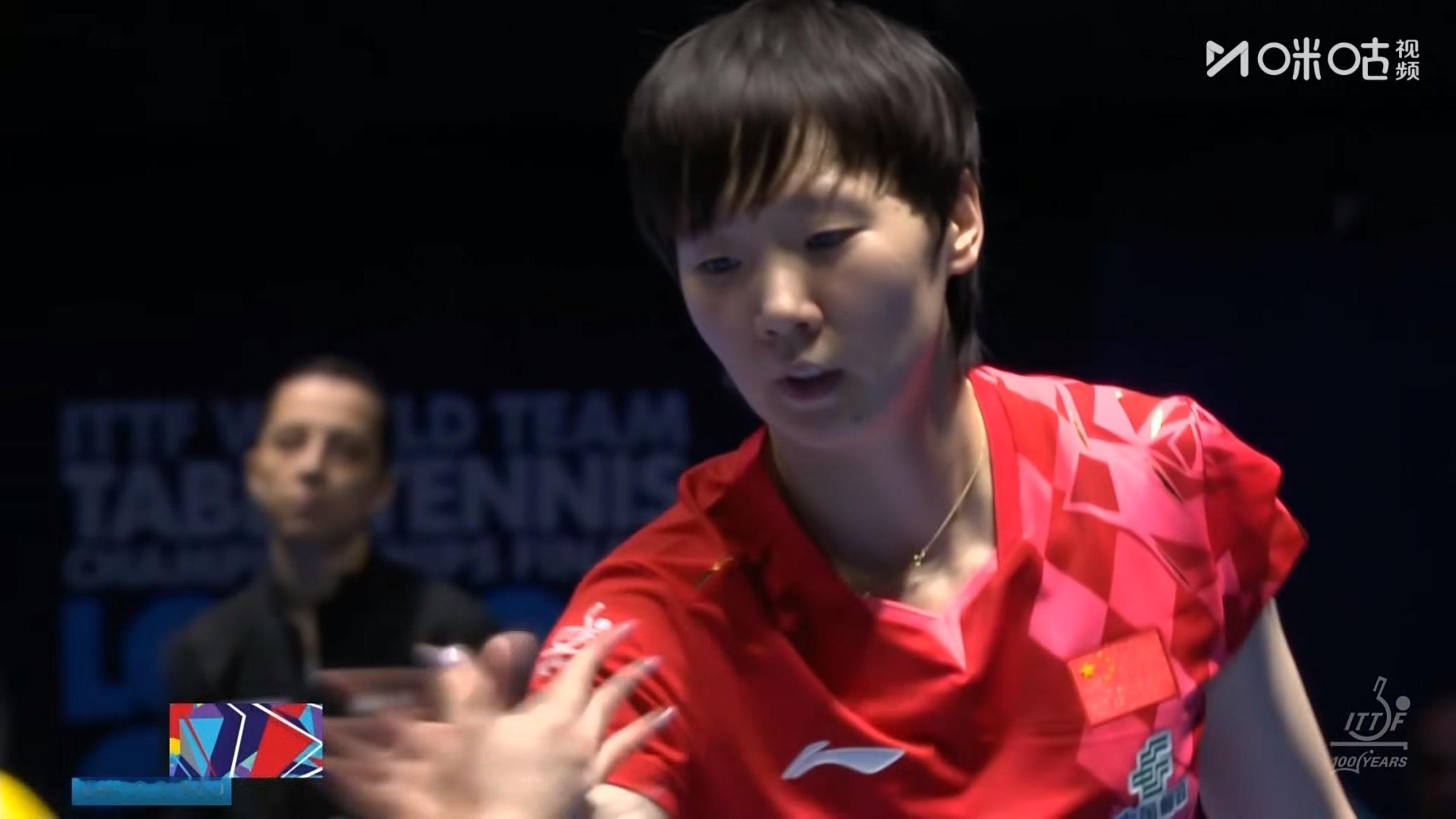 王曼昱3比0斯佐科斯(11-4，11-9，12-10)王曼昱vs斯佐科斯中国女团