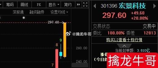 嗯，宏景科技301396📈喜提20CM大长腿