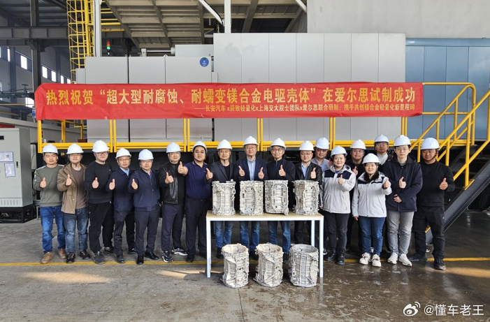 近期，由长安汽车、上海交通大学、辰致轻量化、青山工业与凤阳爱尔思联合开发的超大型
