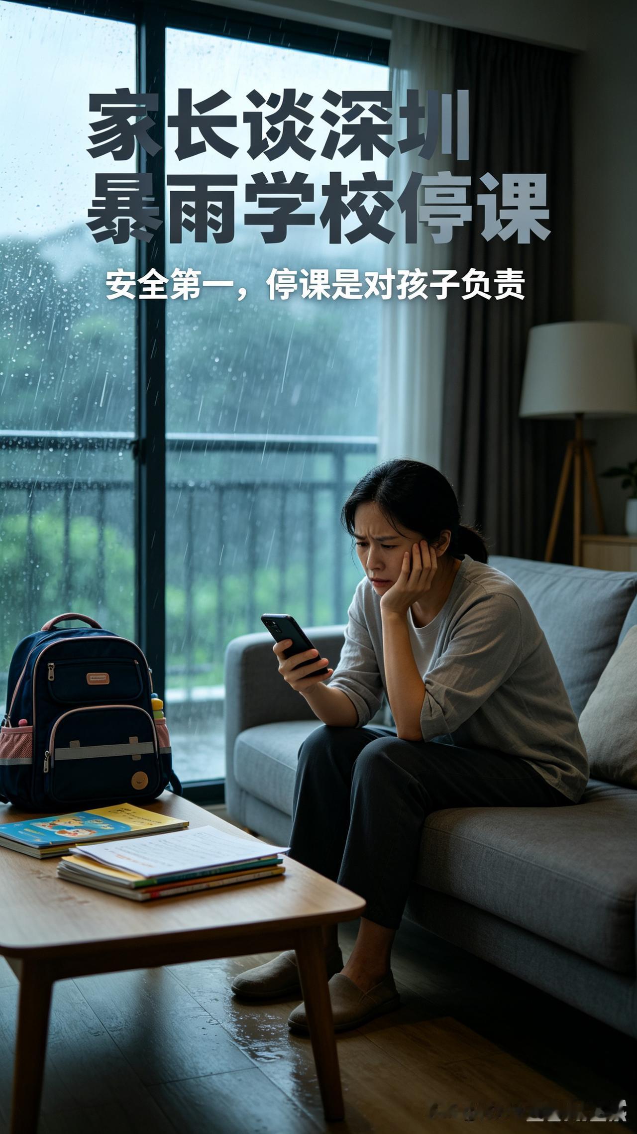 早上冒积水把孩子送到学校，中午突然通知下午停课，双职工家长直接两头为难。请假接娃