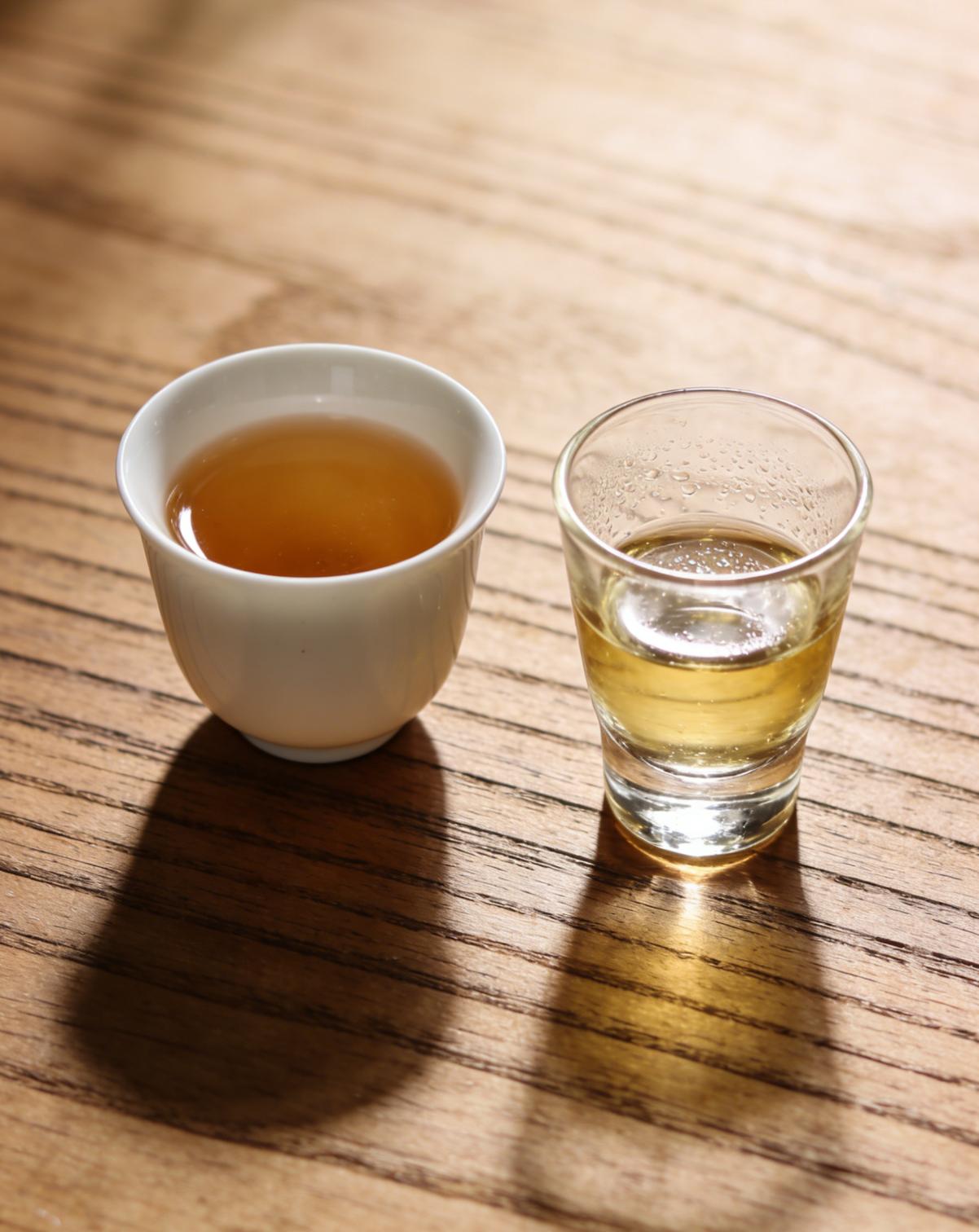 前几天看到一个说法：智者喝茶，英雄喝酒。

我想了想自己，好像都不是。

喝茶？