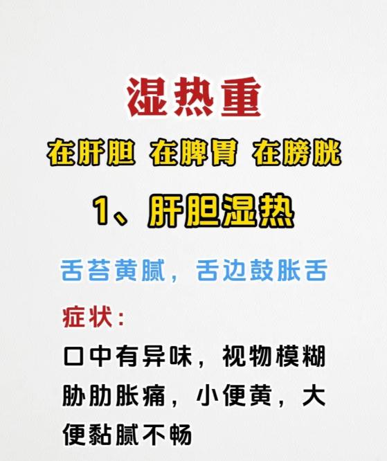 湿热重分 3 种：肝胆、脾胃、膀胱湿热，看看你是哪一种？