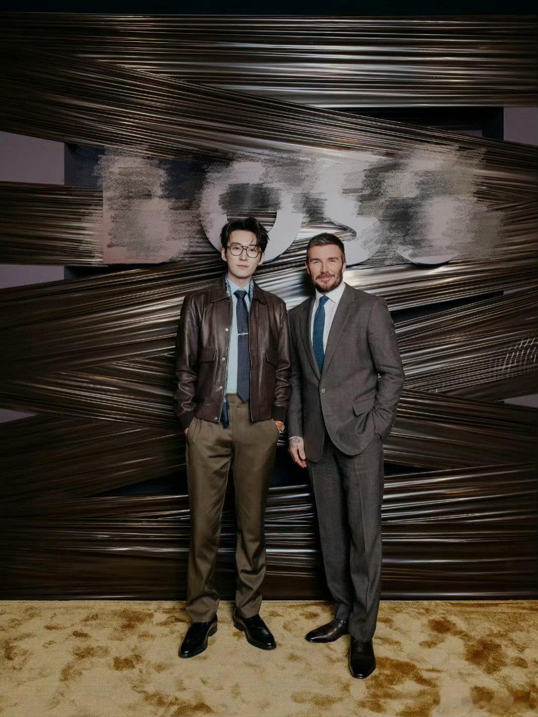 刘学义贝克汉姆合照刘学义贝克汉姆同框 贝克汉姆米兰看秀同框照有，梦幻同框真的来了