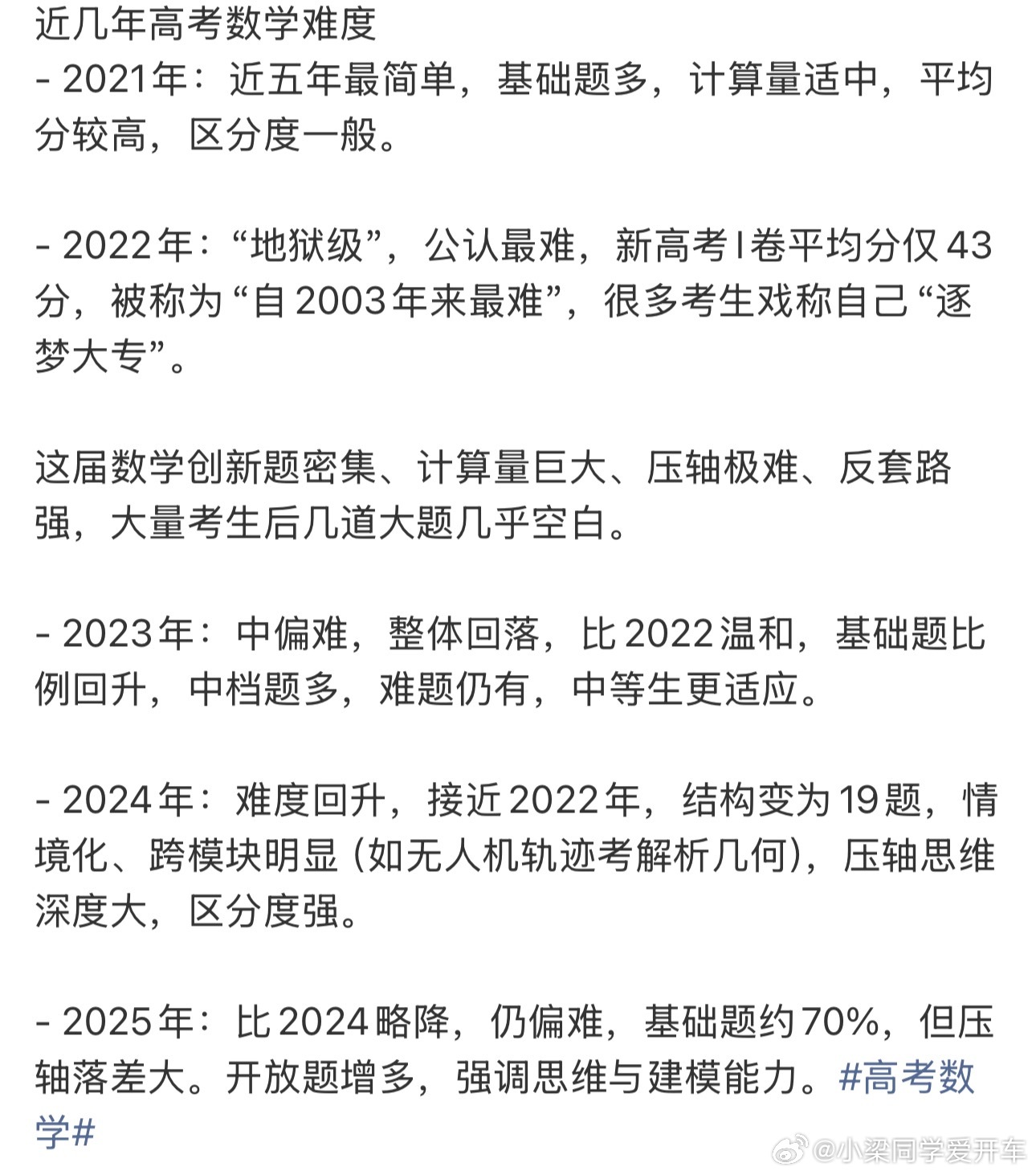 高考数学其实高考成败还真的看数学因为一般数学都是可以考到两极分化的成绩而且绝大部