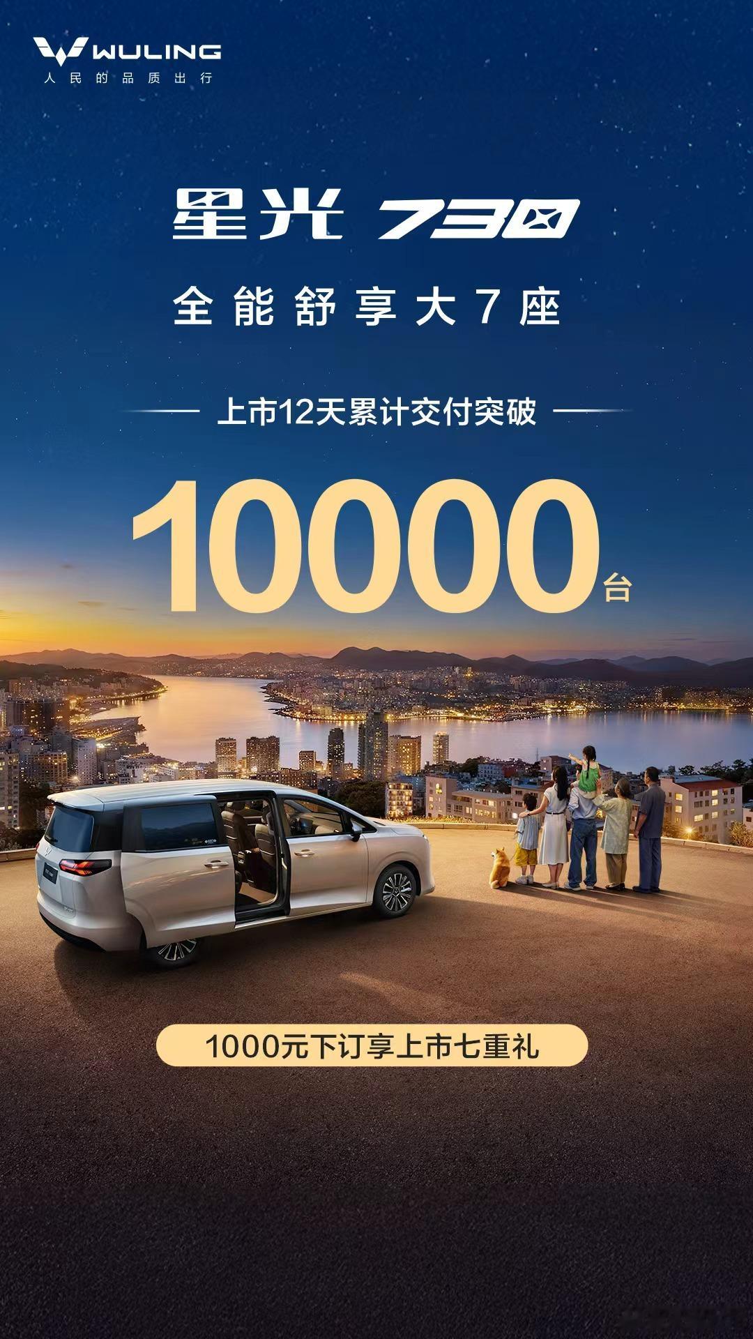 交付破万台！星光730上市12天市场、口碑双丰收舒享大7座星光730上市7300