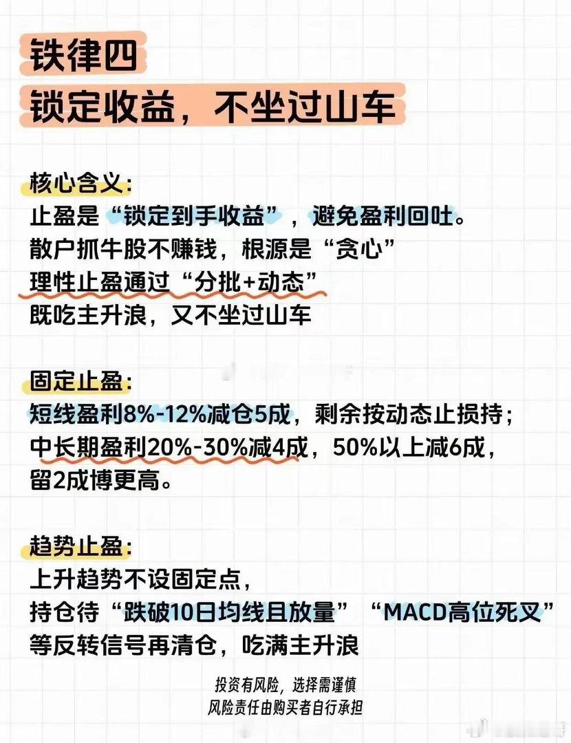 游资大佬们的交易铁律，那可是在市场里摸爬滚打总结出来的。有一条铁律是止损要坚决，